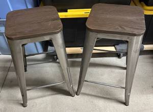 TWO COUNTER HEIGHT STOOLS 1