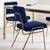 West Elm Navy Blue Dining Chairs (2x) 2 thumbnail