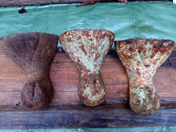 Bath tub legs,three for vintage free standing. 1