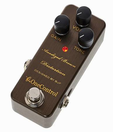 One Control Anodized Brown Distortion Pedal Electric Guitar 1