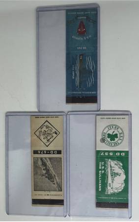 Historic U.S. Navy Fletcher-Class & Cold War Destroyer Matchbooks 1