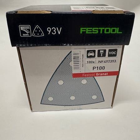 FESTOOL CONVEX SANDING PAD 100 PACKS, 95 X 88 VARIOUS GRITS - $25 (East Wenatchee)63441595977345120