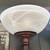 Pair of Brown Metal Floor Lamps with Glass Shades 4 thumbnail