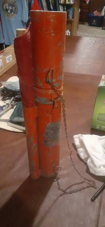 Red Railroad flagman flare/signal case 1