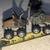 4 Dinosaur Monster Trucks Set yellow van t-rex 4X4 toy kids fun carlsb 2 thumbnail