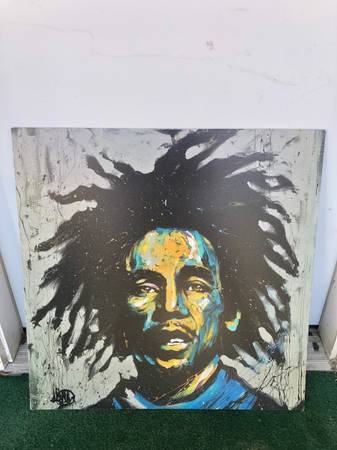 “Bob Marley (Redemption)” By David Garlbaldi 24” X 24” On Board 1