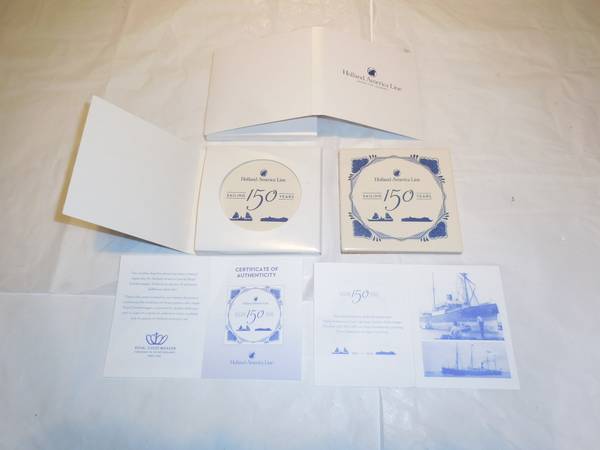 Holland America Line "Sailing 150 Years" Deflt Tiles (Quantity 2) - $10 (Bothell)63470796698881120