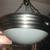 Modern Round Saucer Style Chrome  & Milk glass Chandelier Light Lamp 9 thumbnail