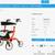 OasisSpace Rubber-tired Rollator Walker, Red 2 thumbnail