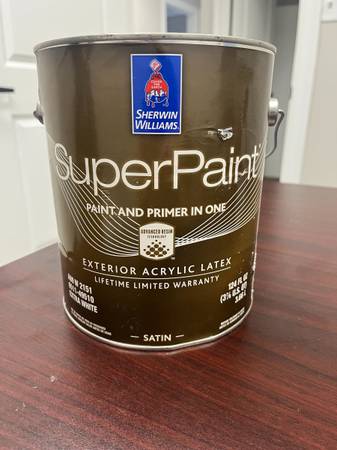 SuperPaint Paint and Primer Extra White Satin 1