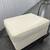 NEW - WEST ELM "HENRY" IVORY LEATHER OTTOMAN 3 thumbnail