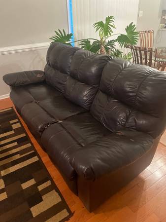 Black extendable couch set, sold as is 1