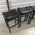Black Leather Bar Stools 4 thumbnail