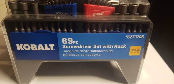 Screwdriver set 69 piece with rack - $15 (Doylestown)63442981231235120