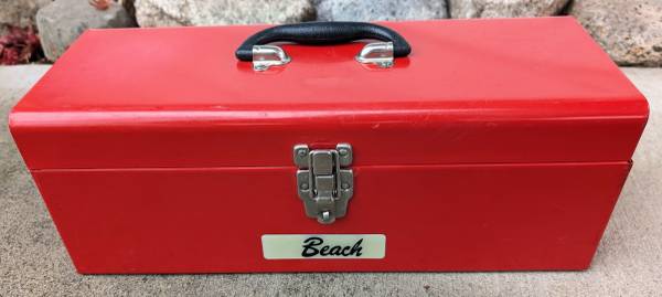 Beach Industries Red Metal Toolbox 1
