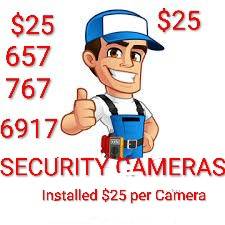 SECURITY CAMERA INSTALLATION $25 PER CAMERA- 1