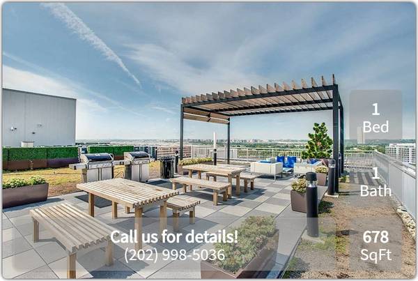 $2,315 / 1br - 678ft2 - Don't miss out! Incredible move in deal on this 1 bed 1 bath! (Washington - Waterfront Metro Station)64040027779587121