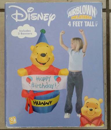 Disney Winnie The Pooh 4 Ft. Birthday Inflatable 1