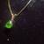 14k gold tsavorite garnet pendant necklace with diamond accent 10 thumbnail