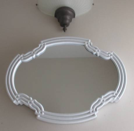 White Modern Design Wall Mirror - Hang Vertically / Horizontally 1