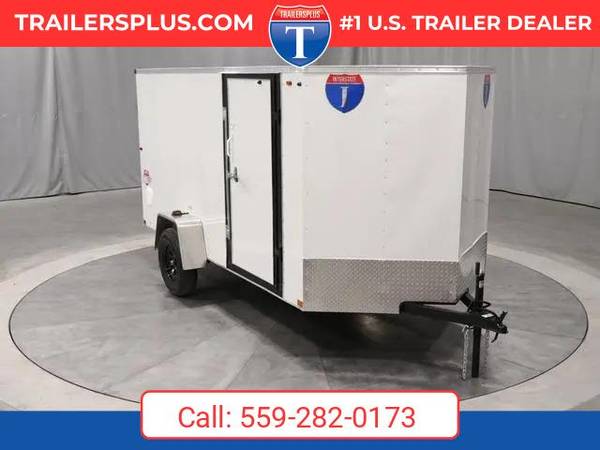 2025 Interstate 6X12 Victory VNose Enclosed Cargo Trailer White 1