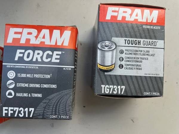 4 Filtros de Aceite Fram TG7317    Nuevo - $15 (Vienna)63471431732483122