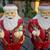 Vtg 1970s 14" IRON PAINTED CHRISTMAS SANTA CLAUS FIREPLACE ANDIRONS 4 thumbnail