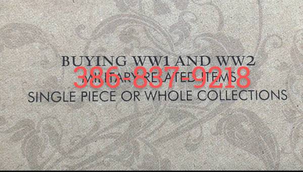 BUYING WAR ITEMS-WWII WW2 swords flags helmets uniforms ect 1