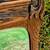 art Noveau style oak mirror-hand bevelled glass 2 thumbnail