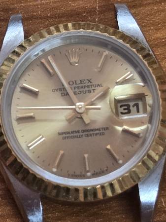 authentic rolex lady 2  tones 18 k ss 26 mm jubilee 55. grs sale firm 1