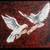Doves of War Red Color Painting Mixed Media Original Artwork Signed 1 thumbnail