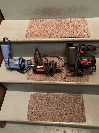 Electric corded craftsman drill/craftsman jigsaw each costs 1