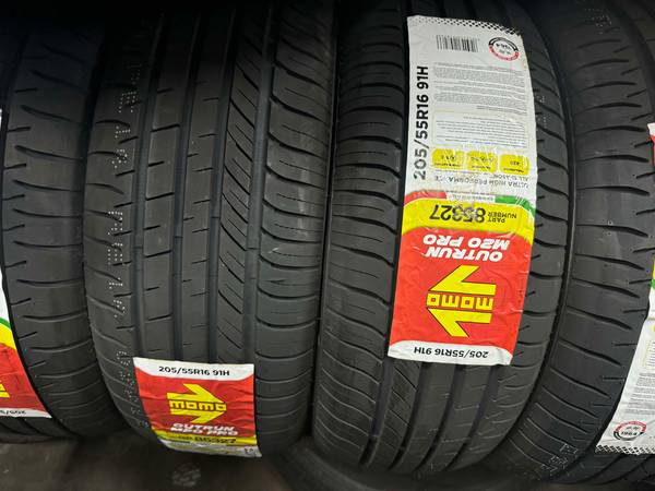 (4) 205/55R16 SET OF NEW TIRES MOMO FOR SALE 50.000 MILES 1