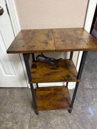 Side tables and 3 shelf cart on wheels 1