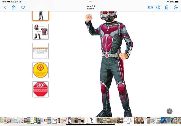 Brand new kid’s Marvel costume 1