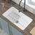 Top Mount or Undermount Kitchen Sink White 32 x 19 Inch,10" 18 thumbnail