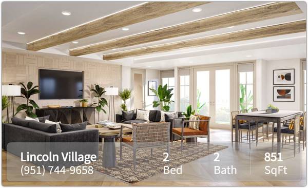 $2,466 / 2br - 851ft2 - Come tour our beautiful 2 bed, 2 bath! Full size washer and dryer! (Riverside)64028081151619122