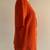 Orange Handmade Crochet Knit  Buttoned Top for Women Short Sleeve 6 thumbnail