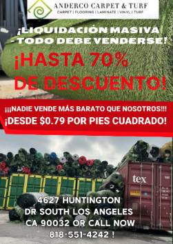 Clearance sale starting as low as 79 cents per sqft! 1