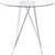 Counter-Height 39” Round Glass Dining/Bar Table with Chrome Legs 5 thumbnail
