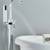 1 Handle Floor Mounted Freestanding Tub Filler + Handshower, Chrome 2 thumbnail