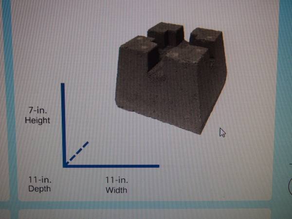 Concrete deck blocks 1