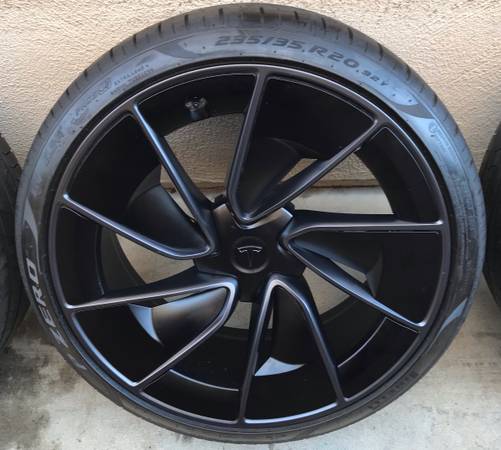 1 Tesla Model 3 Highland Performance Warp Wheel Pirelli P Zero Tire 1