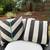 Pair of Sunbrella Outdoor Throw Pillows - Chevron/Stripe 1 thumbnail