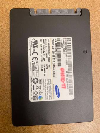 Solid State Drive (SSD:512 GB, 250GB,256 GB, 128 GB; HD:500GB 1