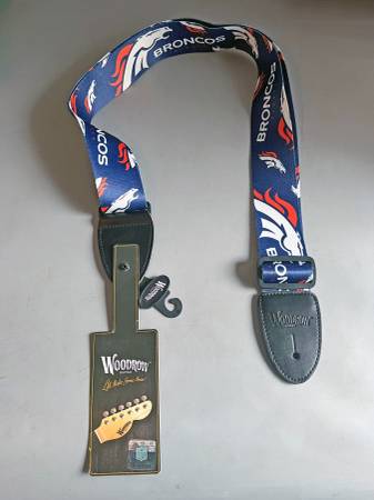 New Denver Broncos Guitar Strap by Woodrow 1