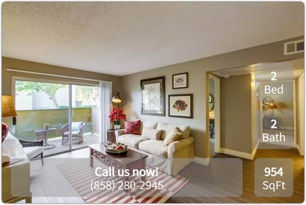 $2,625 / 2 habitaciones - 954 pies² - ¡Excelente de 2 habitaciones / 2 baños! ¡Nos encantan las mascotas! Pregunte sobre nuestra política de mascotas (San Diego - Mira Mesa)63701665386371122