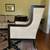 Transitional Wing Chair w Exposed Wood Frame 3 thumbnail