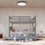 Full over Full grey bunk bed with twin trundle - new 1 thumbnail