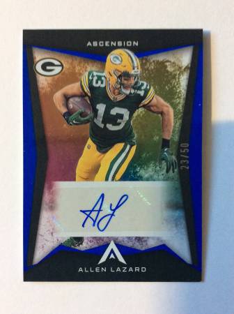Allen Lazard autographed (COA) #d 23/50 card, NY Jets 1